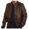 kids brown leather jacket