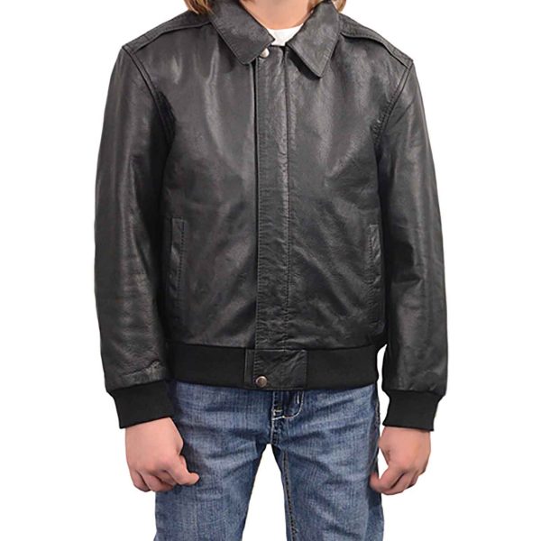 kids leather jacket