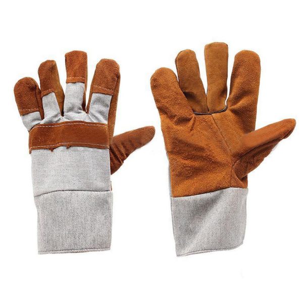 1 Pair New Pro Safe Welding Work Soft Cowhide Leather Gloves For Protecting Hand