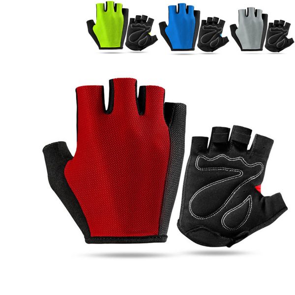 Cycling Bike Gloves Half Finger Short Finger Gloves Anti Skid Gloves