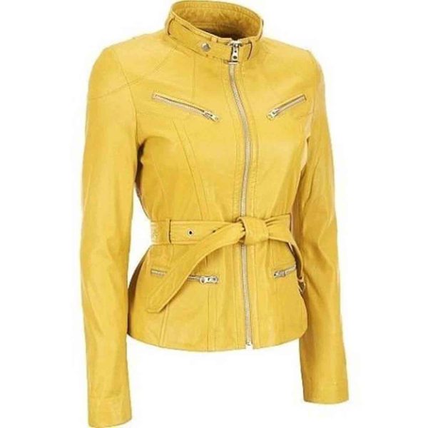 This jacket is made up of Lambskin Leather that is very soft and thin , it is not hard and not thick. This item is of superior quality and made of 100% genuine lambskin l