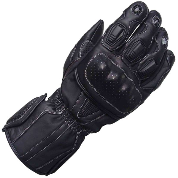 matt black small biker gloves